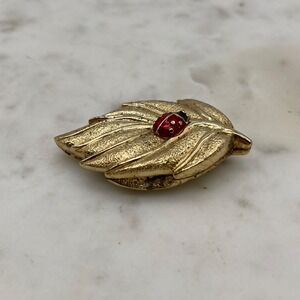 Estee Lauder Pleasures Gold and Red LadyBug Vintage Compact